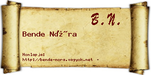 Bende Nóra névjegykártya